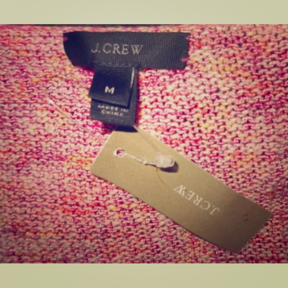 Women’s NWT J. Crew sweater Medium Pink/multicolor